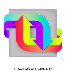 ribbon arrow element, eps10