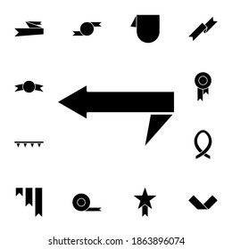 Ribbon, arrow flat vector icon in ribbons pack