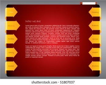 Ribbon arrow web template
