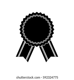Ribbon award empty icon vector illustration graphic design