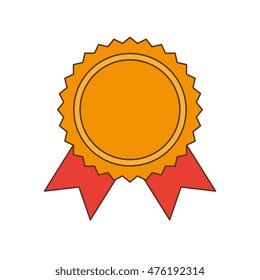 ribbon award gold medal label best place vector illustration
