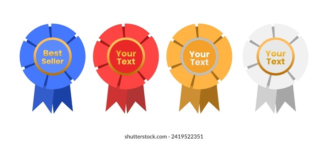 ribbon award multiple color editable