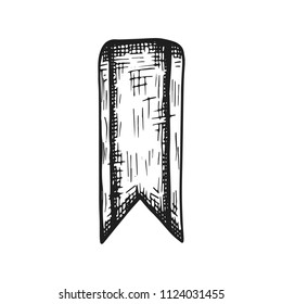ribbon award for victory vector sketch icon