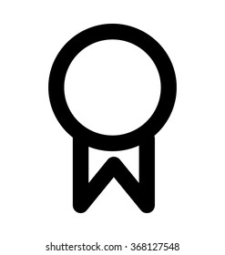 Ribbon Badge Bold Line Vector Icon