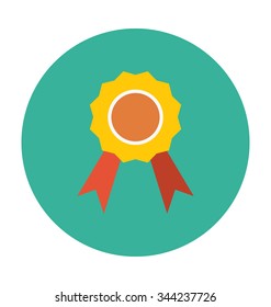 
Ribbon Badge Colored Vector Icon
