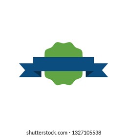 Ribbon badge icon design template vector isolated