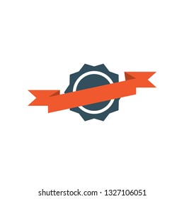 Ribbon badge icon design template vector isolated