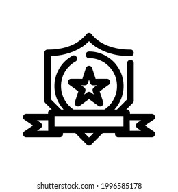 ribbon badge icon or logo isolated sign symbol vector illustration - high quality black style vector icons
