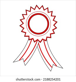 Ribbon badge icon vector design and illustration with editable stroke
white and red ribbon badge line icon vector design template and illustration with editable stroke