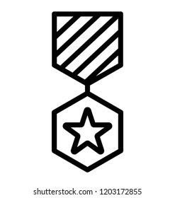 Ribbon badge with star symbol 