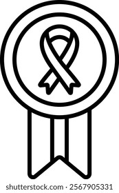Ribbon Badge vector icon. Can be used for printing, mobile and web applications.