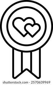 Ribbon Badge vector icon. Can be used for printing, mobile and web applications.