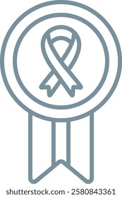 Ribbon Badge vector icon. Can be used for printing, mobile and web applications.