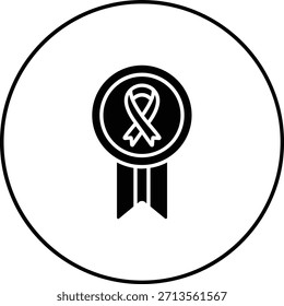 Ribbon Badge vector icon. Can be used for printing, mobile and web applications.