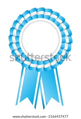 Ribbon badge vector illustration, rosette badge, flag style ribbon badge isolated 