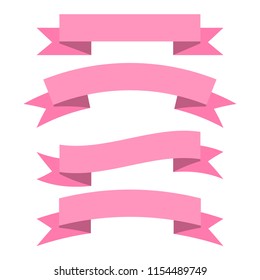 ribbon baner icon on white background