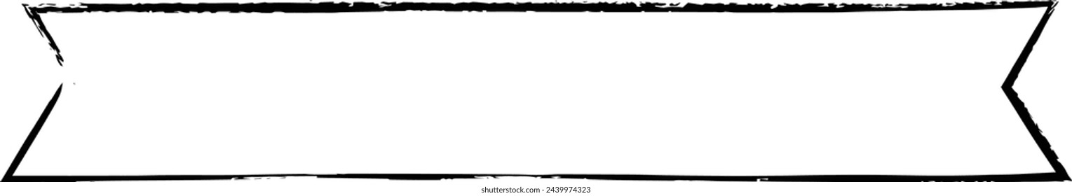 Ribbon banner, abstract rectangle label frame border in  grunge texture shape for background template element illustration for design 