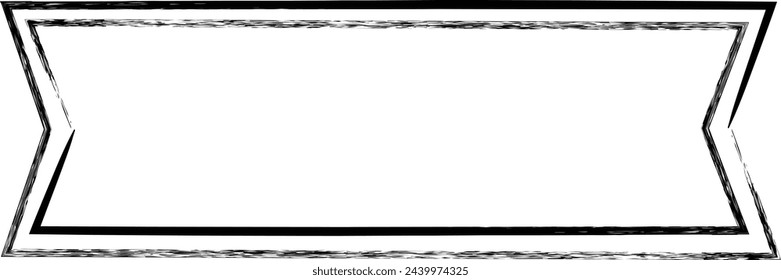 Ribbon banner, abstract rectangle label frame border in  grunge texture shape for background template element illustration for design 