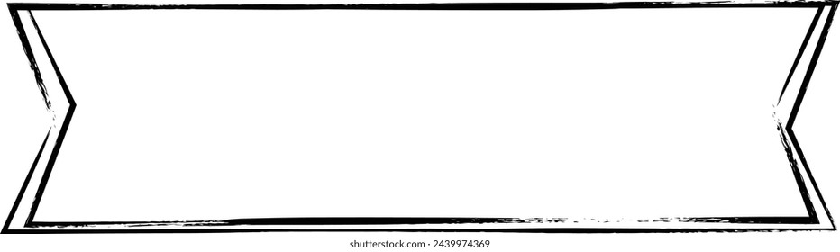 Banner de cinta, borde de marco de etiqueta de rectángulo abstracto en forma de textura de grunge para ilustración de elemento de plantilla de fondo para diseño 