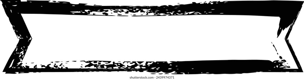 Ribbon banner, abstract rectangle label frame border in  grunge texture shape for background template element illustration for design 