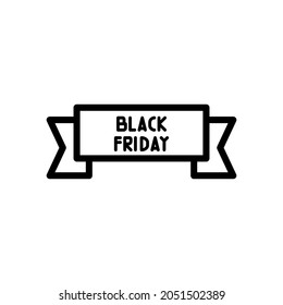 Bandera de cinta vector de friday negro