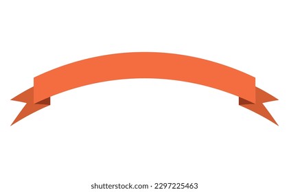 Ribbon banner. Blank tape banner for advertising promotion, sale text or heading. Elegant retro flag, background stripe. Flat title decoration, badge or frame