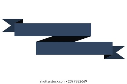 Ribbon banner. Blank tape banner for advertising promotion, sale text or heading. Elegant retro flag, background stripe. Flat title decoration, badge or frame
