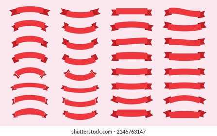 Ribbon banner collection. banner set