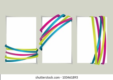 Ribbon and banner collection. Vector bookmarks.