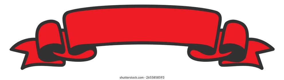 Farbband-Banner. Sammlung von Vintage-Schriftrollen, Etiketten, Etiketten und Qualitätsabzeichen für Werbung und Dekoration. Einfaches und rotes Band. Vektorgrafik auf transparentem Hintergrund.