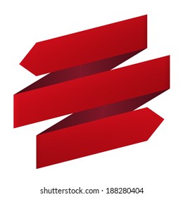 Ribbon banner design element icon isolated on white background. Vector illustration