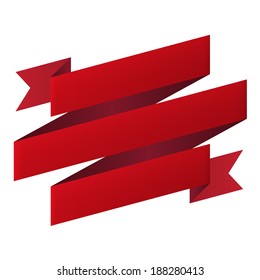 Ribbon banner design element icon isolated on white background. Vector illustration
