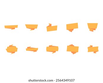 Ribbon Banner Design Element Set