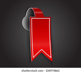Ribbon and banner design. Vector bookmarks.