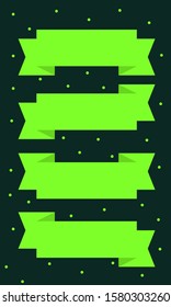 ribbon banner element set with trendy background in vector. Simple ribbon illustration for poster template decoration