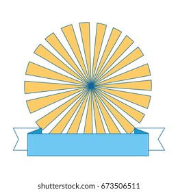 Ribbon banner with emblem