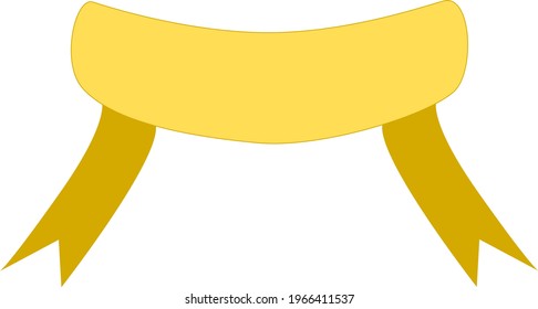Ribbon banner. Flat banner. Ribbon for decorating your works.