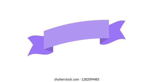 Ribbon banner, flat style