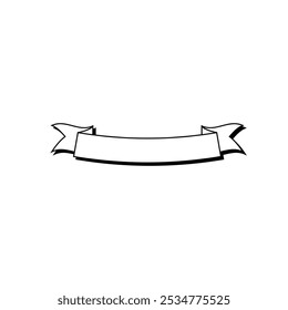 Ribbon banner flat vector design