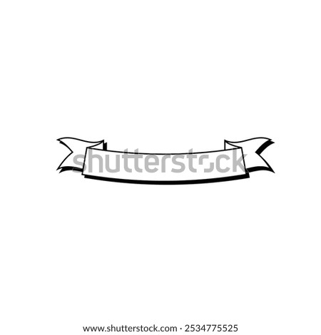 Ribbon banner flat vector design