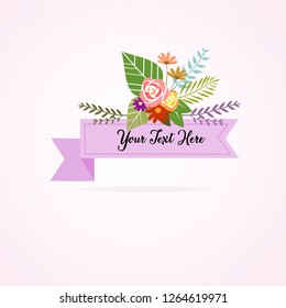 ribbon banner flower