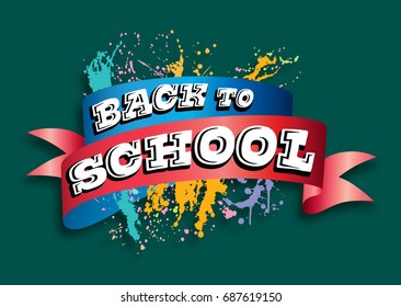 A ribbon banner headline for back to school