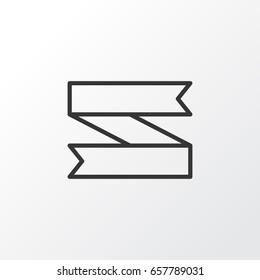 Ribbon Banner Icon Symbol. Premium Quality Isolated Blank Ribbon Element In Trendy Style.