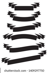 ribbon banner icon,flat design  isolated on a white background,Fill and stroke colors are global,Vector illustration. Place for your text. Ribbons for business and design. Design elements