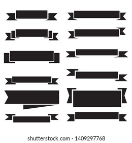 ribbon banner icon,flat design  isolated on a white background,Fill and stroke colors are global,Vector illustration. Place for your text. Ribbons for business and design. Design elements