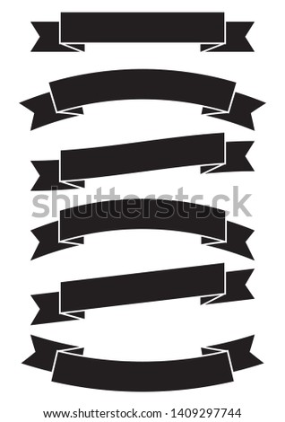 ribbon banner icon,flat design  isolated on a white background,Fill and stroke colors are global,Vector illustration. Place for your text. Ribbons for business and design. Design elements