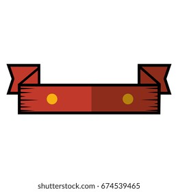 Ribbon banner isolated