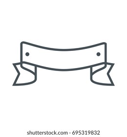 Ribbon banner isolated