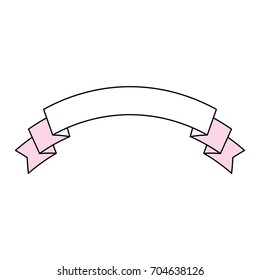 Ribbon banner isolated