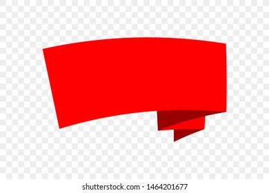 Ribbon Banner isolated on transparent background - Vector